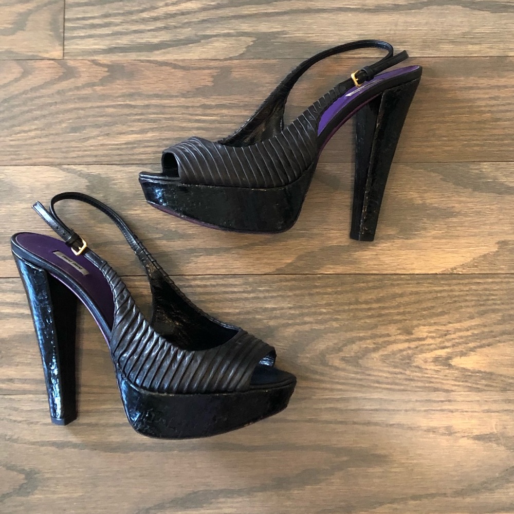 Miu Miu black sling backs